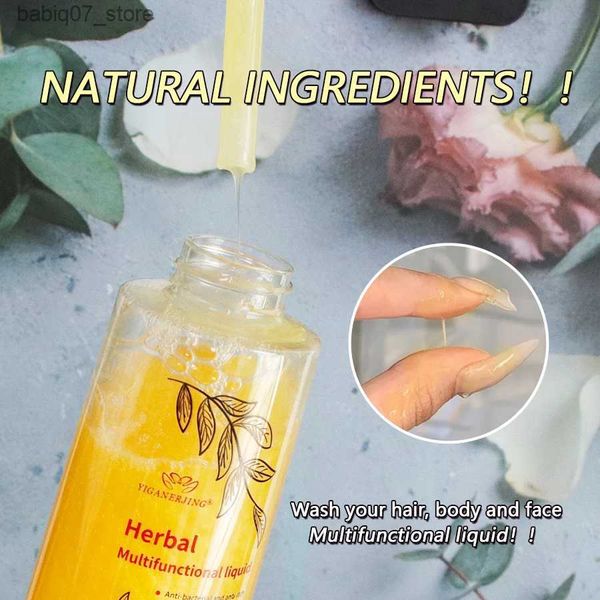 Shampoo balsamo Yiganerjing 1Pc shampoo liquido multifunzionale a base di erbe gel doccia serie per la cura dei capelli styling cure di bellezza 320G Q240316