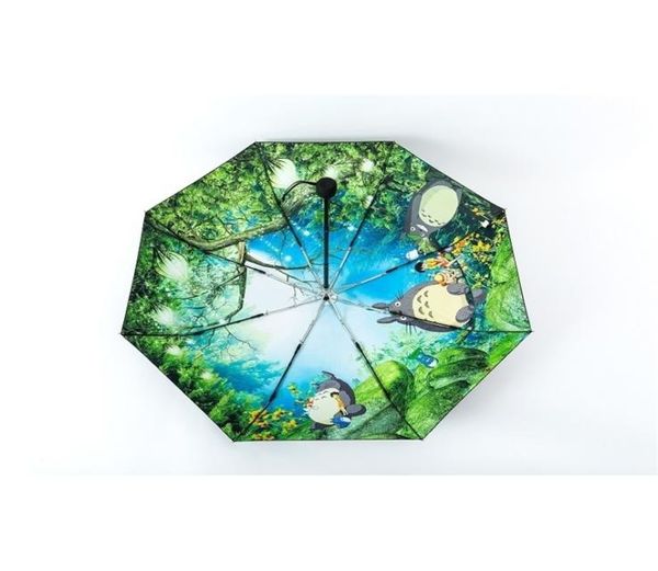 Totoro-Regenschirm, Anime-Studio-Ghibli-Regenschirme, Rainy Sunny Lady-Regenschirm, Anti-UV-Cartoon-Raingear, 5 Stile, Einzelhandelsschirme 2011112057836