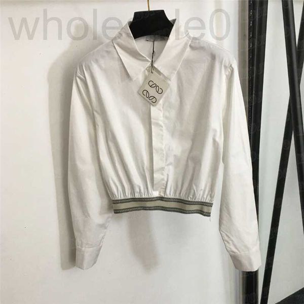 Blusas femininas camisas designer carta webbing mulheres camisetas recortadas t camisa designer solto marca de moda branco tshirt topos str9