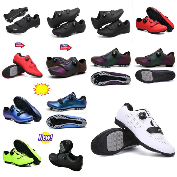 MTBQ Cyqcling Shoes Men Sports Sports Dirt Road Bike Sshoes Speed ​​Speed ​​Ciclismo Sneikers Flats Mountain Bicycle calçados SPD Cleats Sapatos Gai
