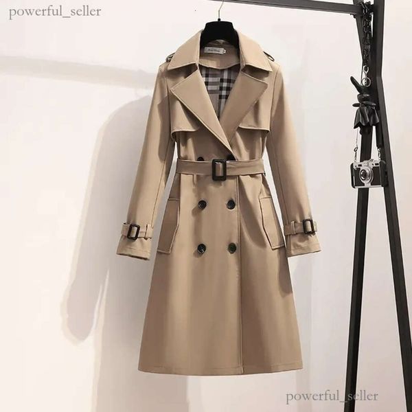 Damenjacken, Damenmäntel und Herbst, mittellanger Trenchcoat, koreanische Mode, Winterkleidung, Gürtel für 428