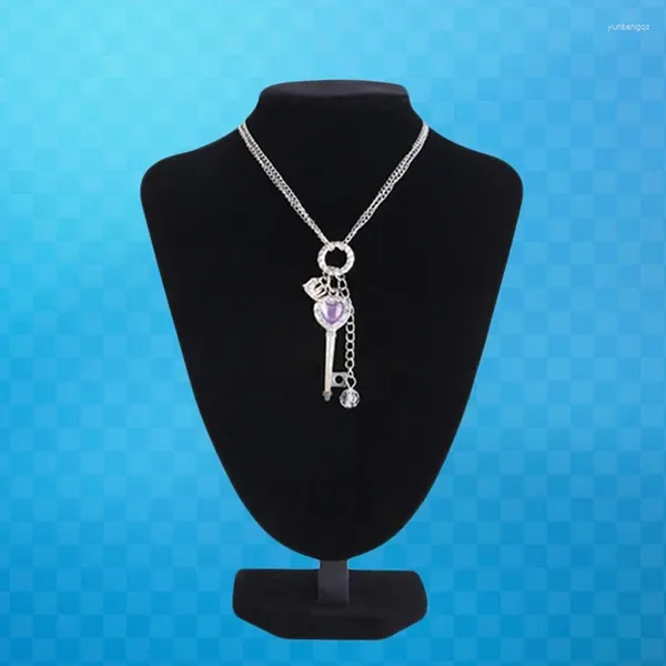 Bolsas de jóias 25/18cm colar pingente pescoço modelo adereços display stand titular
