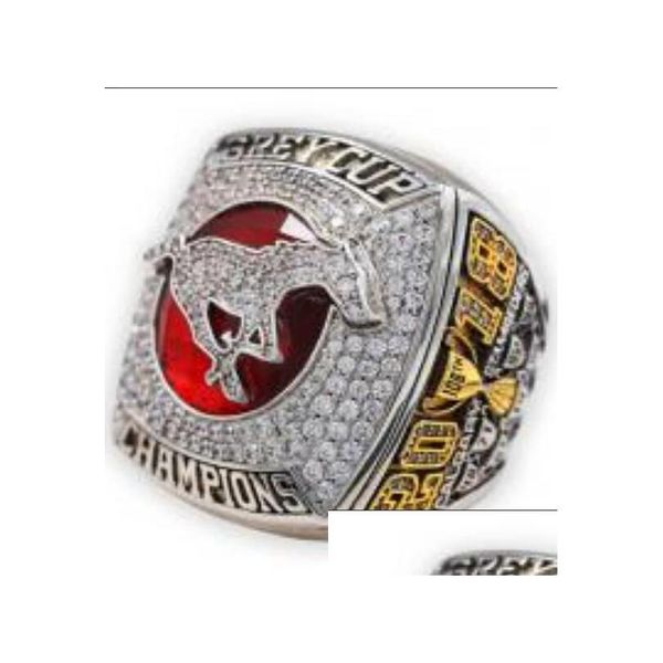 Cluster Rings Calgary Stampeders Cfl Football The Grey Cup Championship Ring Souvenir Men Fan Gift 2023 Consegna all'ingrosso Drop Jewel Dhwso