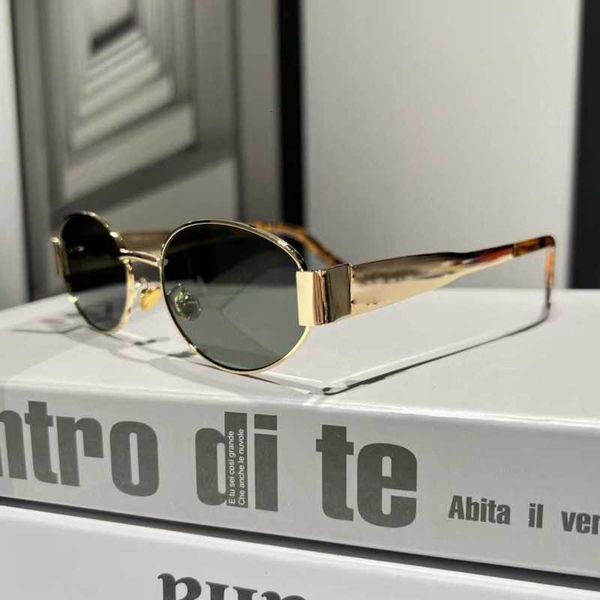 Occhiali da sole firmati da donna Occhiali da sole firmati Occhiali da vista da uomo Occhiali da vista di lusso di moda Lisa Triomphe Occhiali ovali con montatura in metallo piccoli Cat Eye Lunette De Soleil