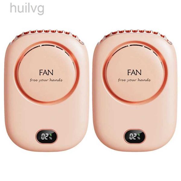 Elektrische Fans 2X Fan Mini USB Kühler Wiederaufladbare Ventilador Reise Handheld Tragbare Stille Kleine Kühlung Rosa 240316