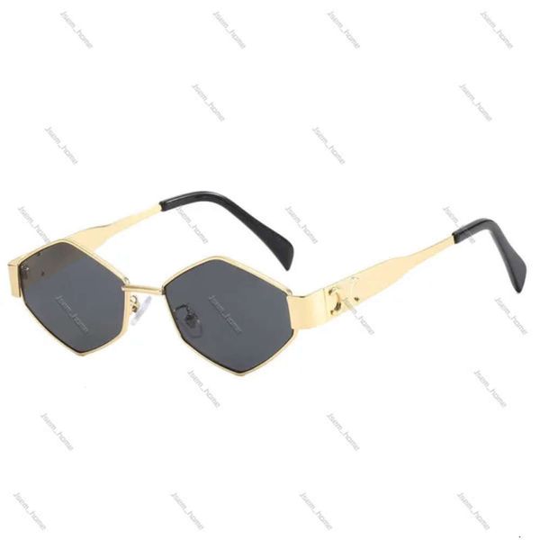 Luxo Celinly Sunglassesly Celiene Óculos de sol Designer Óculos de sol Hexagonal Frame CE Óculos de sol UV400 Lentes de vidro resistentes Fotografia Óculos da moda 491