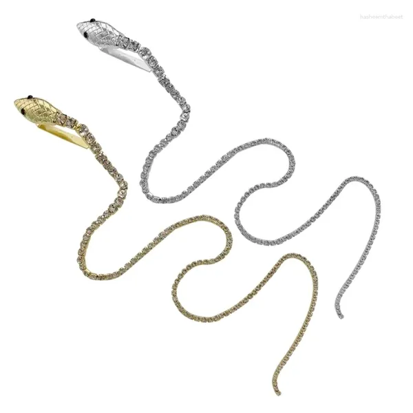 Fermagli per capelli Forcina alla moda Accessori unici Barrette Materiale in lega Copricapo a forma di serpente Decorazione elegante 2 PZ