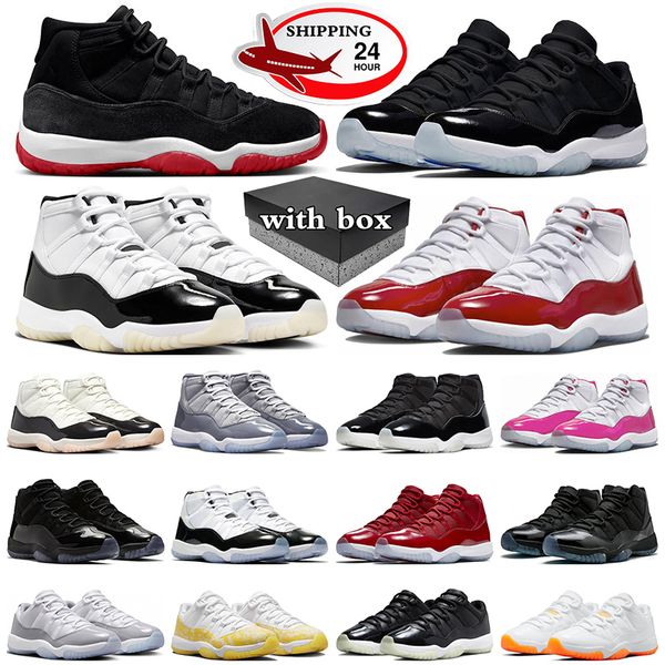 J11 With Box jumpman 11 11s scarpe da basket da uomo scarpe da ginnastica Bred Velvet Gratitude Cherry Bright Citrus scarpe da ginnastica da donna sport all'aria aperta