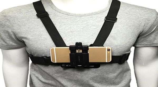 Verstellbarer Telefon-Clip-Halter, Handy-Brusthalterung, Gurthalter für iPhone, Xiaomi, Huawei, Samsung