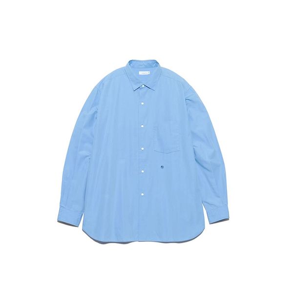 Herren Einfarbige Hemden Mode Basic Casual Weiß Blau Langarmhemd