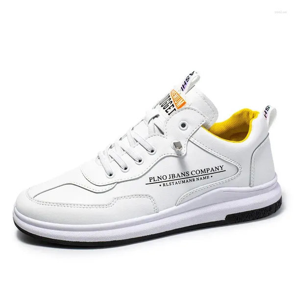 Sapatos casuais de couro do plutônio dos homens tênis tendência sapato italiano respirável lazer masculino calçado antiderrapante vulcanizado