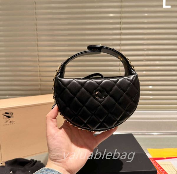 2024 Designer Donna Hobo Frizione Borsa a catena Borsa da polso Francia Marchio di lusso C Pelle trapuntata Mini Top Handle Borsa Lady Nano Trucco Rossetto Borse da sera Portamonete