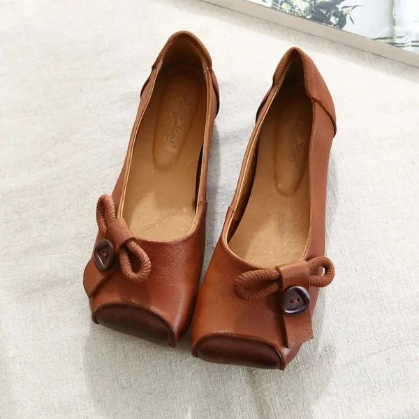 Stivali designer di feerdi Oxford scarpe pianeggianti slip su mocassini in pelle Ladies Square Toe Bowtie Rope Ballet Flats