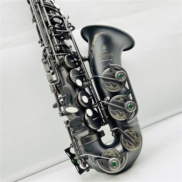 Japão YAS-875EX saxofone alto eb tune fosco preto banhado a madeira profissional com estojo de couro acessórios instrumentos musicais frete grátis