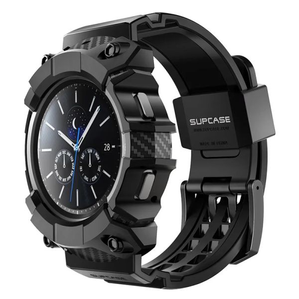 Hüllen für Samsung Galaxy Watch 4 Classic Case 46 mm (2021 Release) SUPCASE UB Pro Robuste Schutzhülle mit Uhrenarmbandbändern