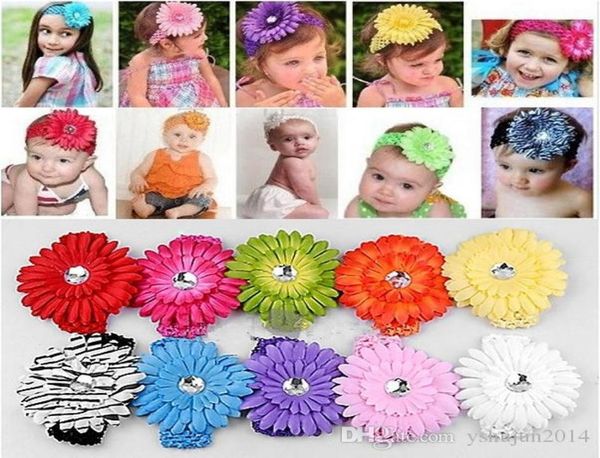 50 pçs headbands crochê bandana 50 pçs meninas cabelo flor grampos de cabelo do bebê arco de cabelo clip8104721