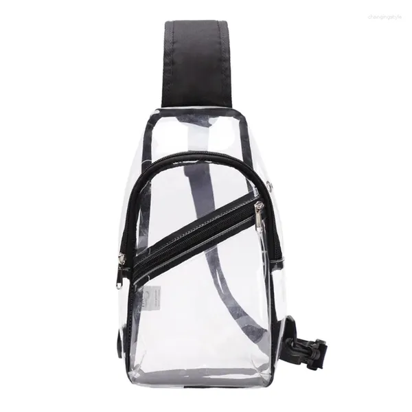 Sacos de cintura claro saco de viagem casual para homens meninas pvc sling peito moda fanny pacote ombro crossbody bolsa