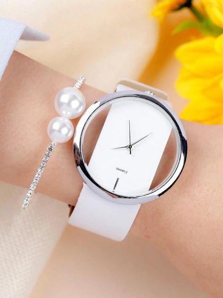 Armbanduhren 2 teile / satz Luxus Frauen Armband Quarzuhren für Lederuhr Damen Sport Kleid Armbanduhr Uhr Relogio feminino