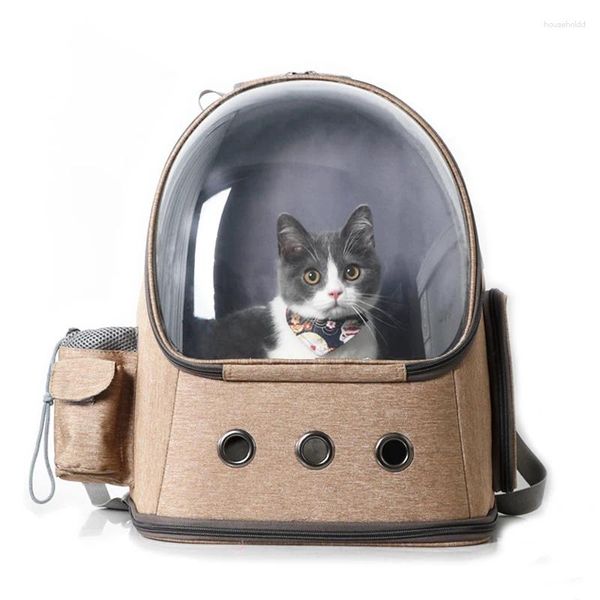 Katzenträger, Rucksack, Luftpolster-Tragetasche für kleine Hunde, Katzen, Raumkapsel, Haustier, Wandern, Reisen, atmungsaktiv, Kätzchen