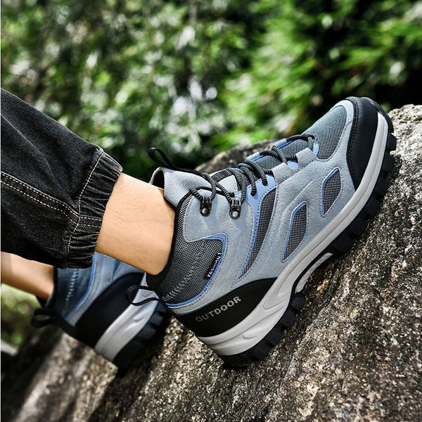 Sneakers da uomo di alta qualità Scarpe da trekking da uomo Scarponi da montagna da esterno Scarpe da arrampicata Zapatos De Hombre Plus Size 39-48 Uomo Trekking Sport