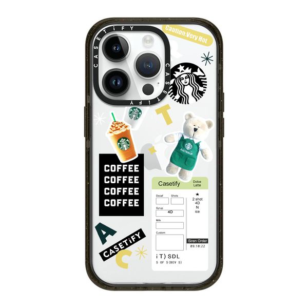 Designer marchio Starbucks Case di telefonia cellulare Starbucks Custodia per telefono Shock Proofot per iPhone 11 12 13 14 15 Plus Pro Max Soft TPU Pro 8266