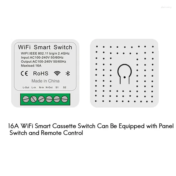 Controle de casa inteligente Tuya 16A Wifi MINI Switch DIY Relé Temporizador para a vida Yandex