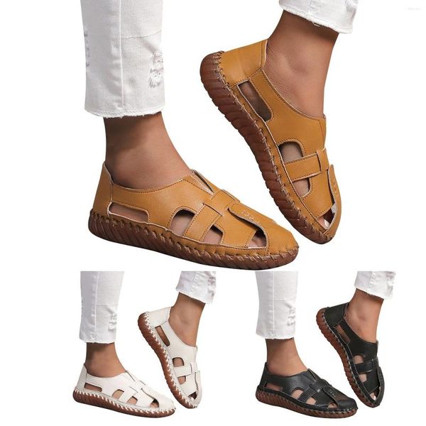 Sandalen Sommer Mode aushöhlen runden Kopf Schuhe Frauen Womens Casual Comfort Business für