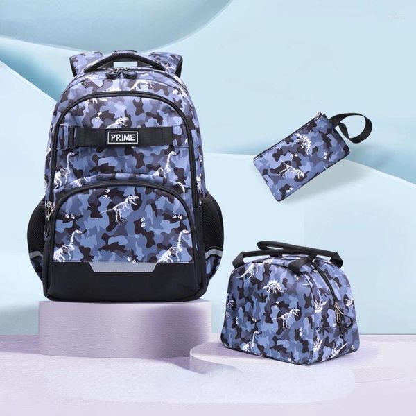 Rucksack, Primärrucksäcke für Jungen, Schultaschen, 3-teilig, Schultasche mit Lunchtasche, wasserdichte Reise-Büchertasche, Rucksack für Teenager, Mochilas