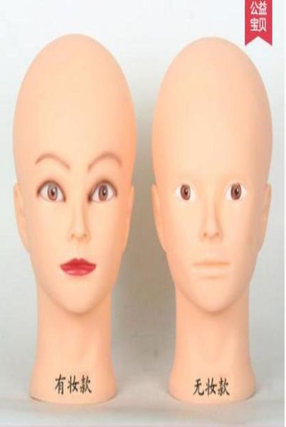 Cabeça modelo maquiagem e treinamento de beleza cabeça manequim cabeças careca pvc cor da pele alta qualidade borracha6006767