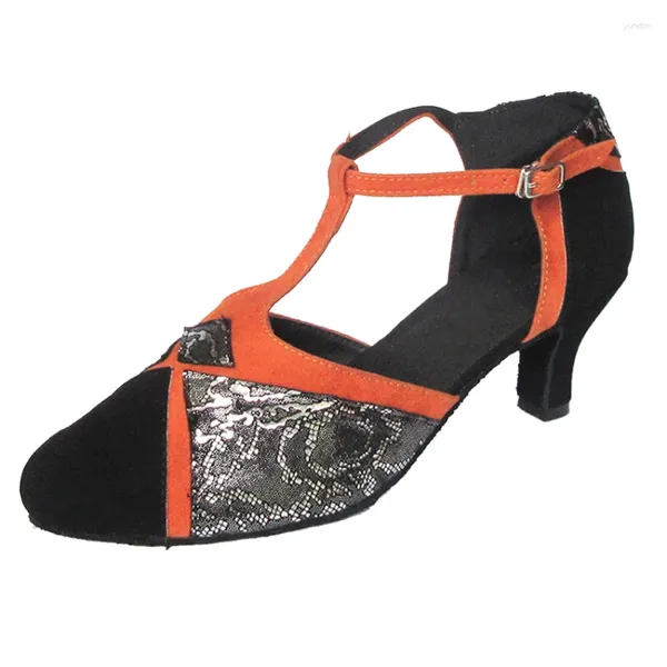 Scarpe da ballo con tacco personalizzato Punta chiusa da donna Ballroom Party Modern Latin Professional Socials Scarpe da ballo serali