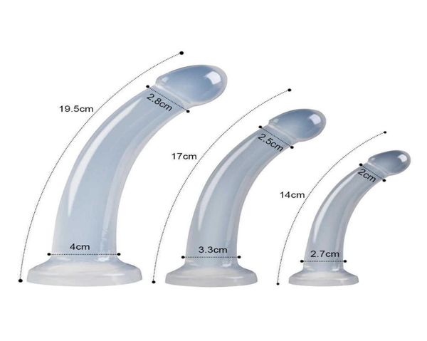 Эротический желейный фаллоимитатор Реалистичные игрушки для взрослых Мягкий страпон Искусственный пенис Присоска Большой фаллоимитатор-пуля Вибратор Секс-игрушки для женщин P3008964