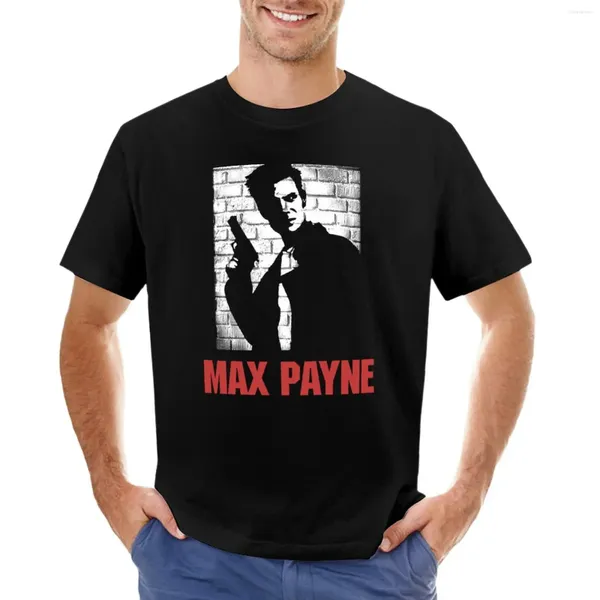 Regatas masculinas Max Payne T-Shirt Blanks Camisetas masculinas de algodão de secagem rápida