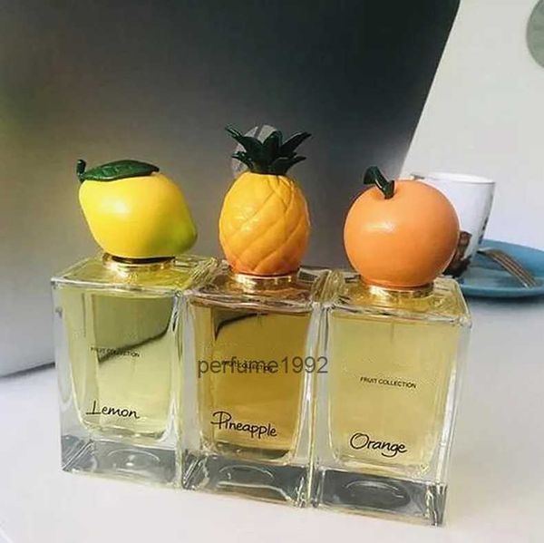 Coleção de frutas Abacaxi Limão Laranja Perfume 150ml Fragrância de longa duração Azul Claro Q K Crown King Queen EDP Homem Mulheres Parfum Neutro Colônia Spray XK6C