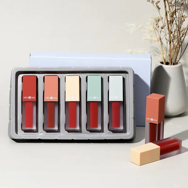 Statuette decorative Velvet Fog Feeling Lip Lacquer Kit rossetto Matte Student Trucco realizzato in Cina