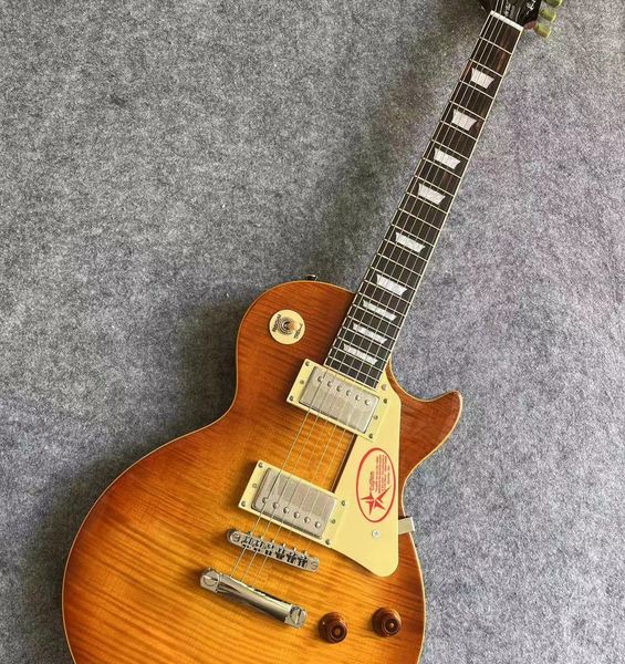 Custom shop 1959 Chitarra elettrica R9 Tiger Flame LP Standard LP Chitarra elettrica Paul CXZVDFAvf