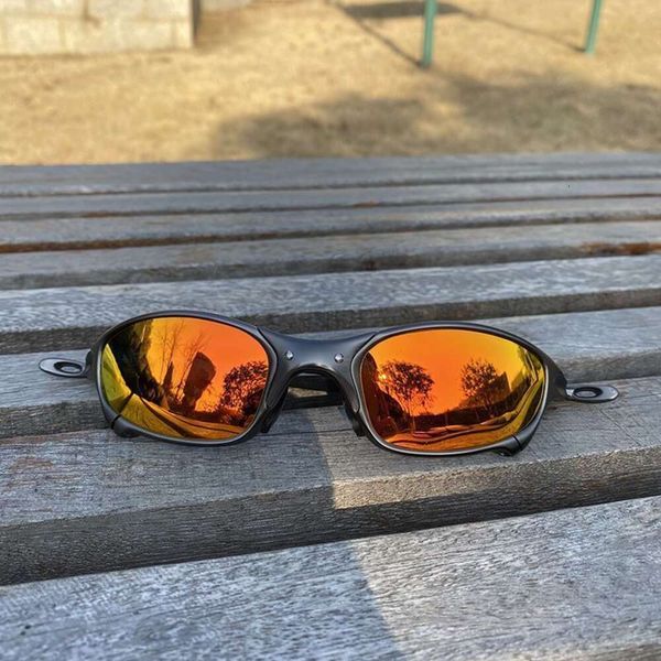 Oakleies Велосипедные очки Juliet Металлические поляризационные очки в металлической оправе для верховой езды Солнцезащитные очки для рыбалки и альпинизма