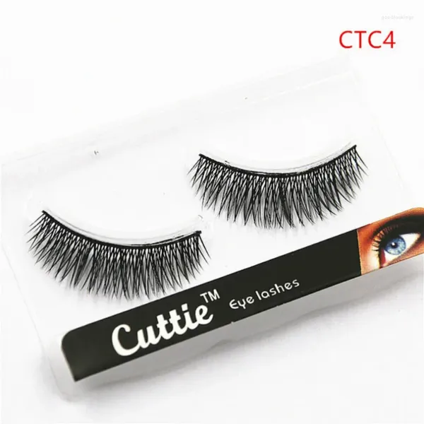 Karmiu cílios postiços 1 par sexy grosso cruz 3d vison cabelo natural/grosso longo cílios finos maquiagem beleza extensão ferramentas # ctc4