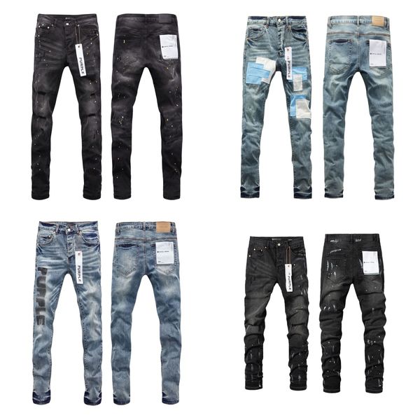 Herren-Designer-Lila-Markenjeans, Herrenhosen, Röhrenjeans, Streetwear, lässig, Biker, Damen-Jogginghose, schlanke Mode, klassische Kleidung für Herrenbekleidung