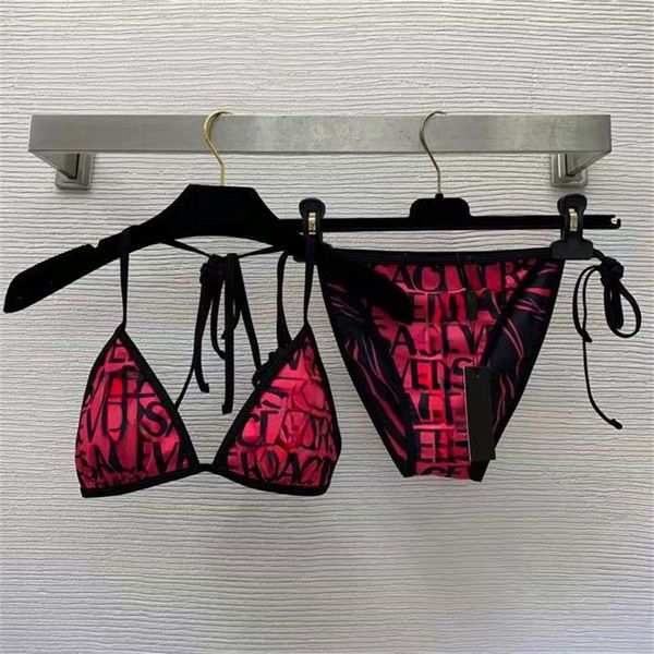 Top Edition Womens Seksi Lüks Bikini Yaz Tasarımcısı Baskı Mektubu Mayo Tank String Üstler Bikinis Plajı Yüzme Setleri Kadın Yüzme Mayoları Giysileri