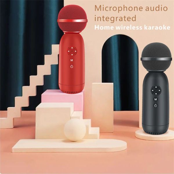 Microfoni Microfono a condensatore wireless Bluetooth Microfono a uovo gigante piccolo Audio AllinOne per telefono cellulare Canto per bambini dal vivo