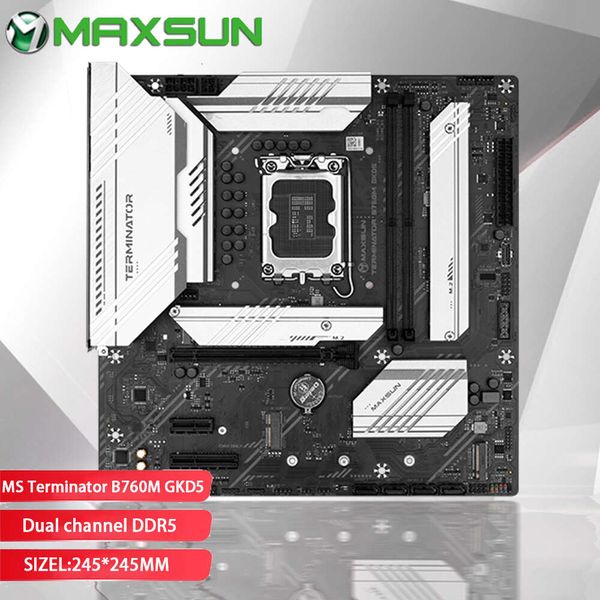 MAXSUN Terminator B760M GKD5 DDR5 Поддержка процессора 12-го и 13-го поколения Разъем LGA 1700 M.2 PCIE 4.0 Может XMP до 8000 МГц