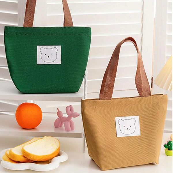 Borse portaoggetti Borsa in tela Simpatico orso Cartoon Pendolare con cerniera Borse per la spesa Borsa per la spesa Borsa per accessori per la casa