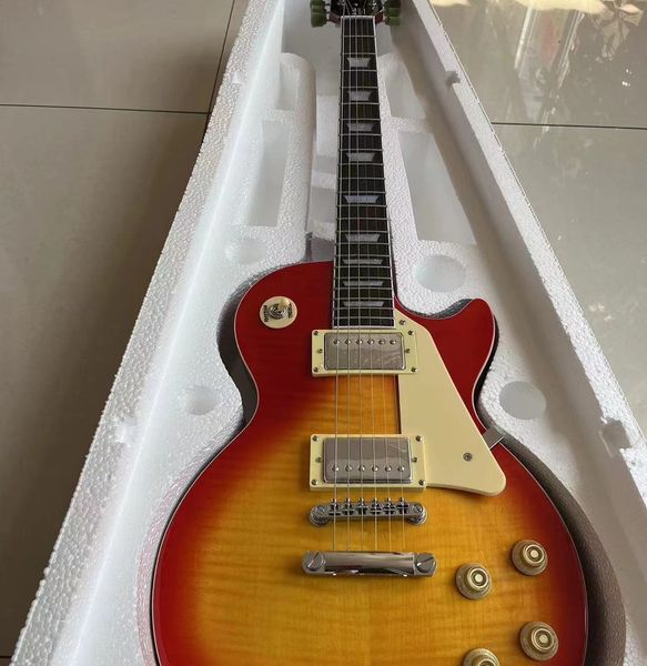 Custom shop 1959 Chitarra elettrica R9 Tiger Flame LP Chitarra elettrica LP standard Paul CVXVDFVS