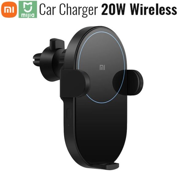 Controle xiaomi mijia carregador rápido de carro sem fio 20w carregador máximo elétrico pitada 2.5d suporte vidro para mi 9 (20w) mix 2s/3 (10w) qi