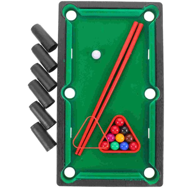 Biliardo per bambini Giocattolo da viaggio Giocattoli da tavolo per bambini Mini gioco da tavolo Biliardo in miniatura Biliardo in plastica Snooker 240315