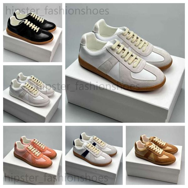 Designer de moda luxo maisons margelas sapatos MM6 internet celebridade pequeno branco casual gazelas tênis high-end homens mulheres casais ao ar livre tênis de corrida