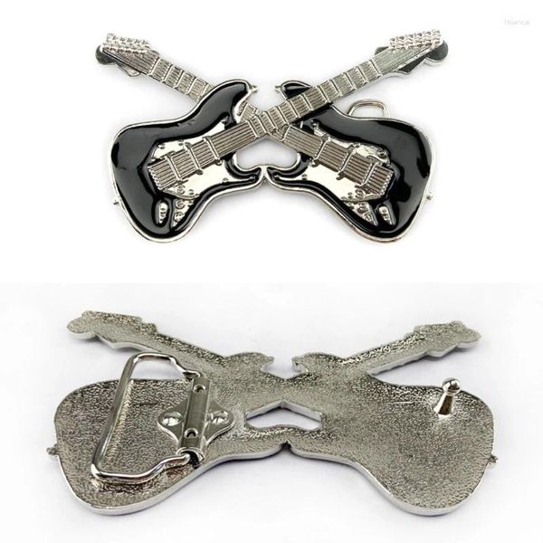 Cinture Creativamente cintura con fibbia per chitarra Componenti fai da te Western Heavy Rock Metal per adulti Unisex Y1UA