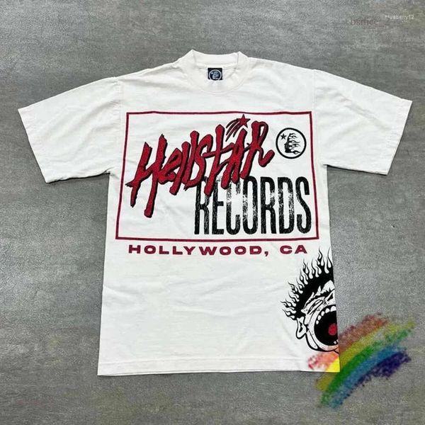 Herren T-Shirts Weiß Hellstar Records Herren Herren Damen Bedrucktes Designer-Hemd Lässige Top-T-Shirts T-Shirt 635