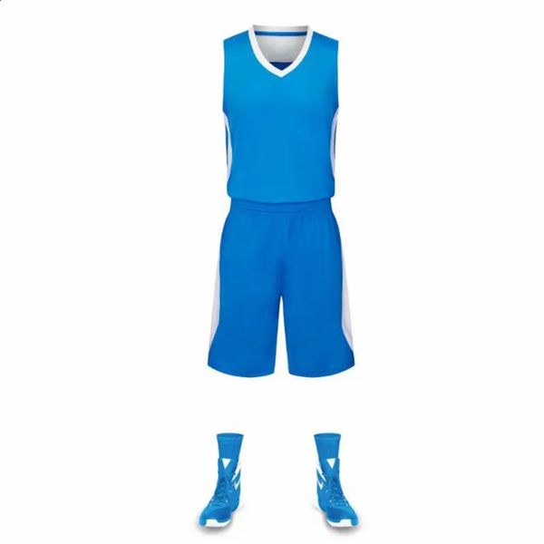 Conjunto de camisas de basquete para crianças e adultos, equipe respirável, uniforme esportivo, camisas de competição, bola, nome personalizado, número 240314