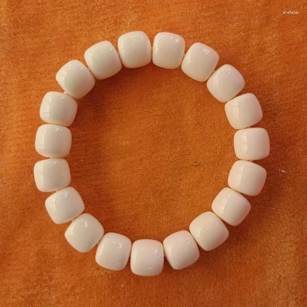 Strand Ivory Nut Único Círculo Antigo Barril Em Forma de Talão Pulseira Unissex Moda